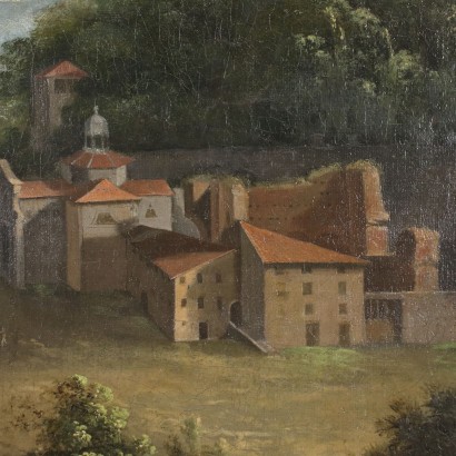 Blick auf die Kaiserforen von Rom Öl auf Leinwand - Italien XVIII Jhd