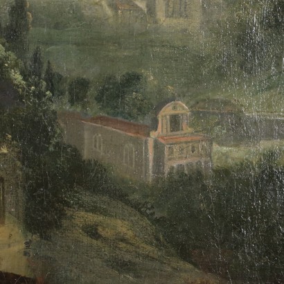 Blick auf die Kaiserforen von Rom Öl auf Leinwand - Italien XVIII Jhd