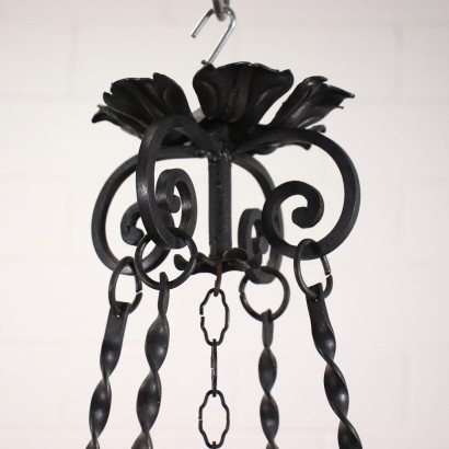 Liberty Chandelier Wrought Iron - Italy XX Century
