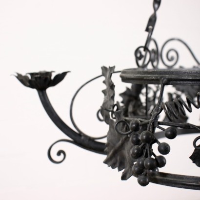 Liberty Chandelier Wrought Iron - Italy XX Century