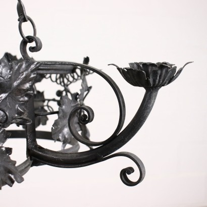 Liberty Chandelier Wrought Iron - Italy XX Century