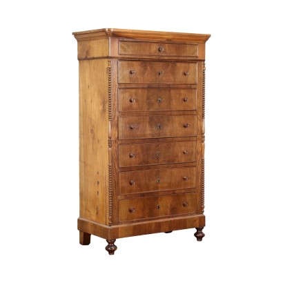 Louis Philippe Drawer Cherry Walnut - Italy XIX Century