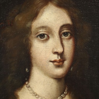 Portrait d'une Femme avec Partition Huile sur Toile - XVII Siècle