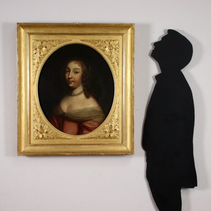 Ritratto di donna con collana di perle