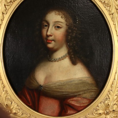 Ritratto di donna con collana di perle