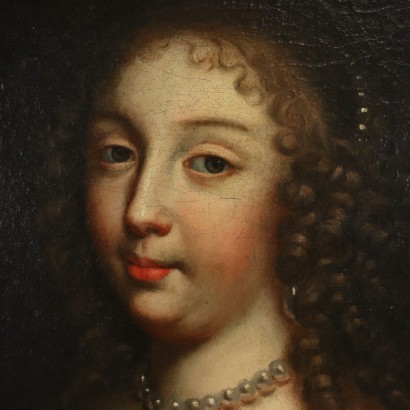 Ritratto di donna con collana di perle
