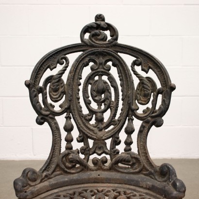 Trio of Eclectic Garden Chairs Cast Iron - Italy XIX Century