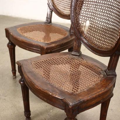 antigüedades, silla, sillas antiguas, silla antigua, silla italiana antigua, silla antigua, silla neoclásica, silla del siglo XIX, Par de sillas neoclásicas