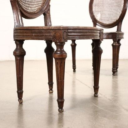 antigüedades, silla, sillas antiguas, silla antigua, silla italiana antigua, silla antigua, silla neoclásica, silla del siglo XIX, Par de sillas neoclásicas