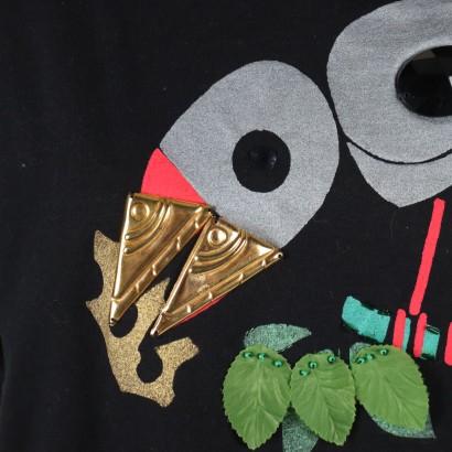 moda vintage, vintage anni 80, t-shirt vintage, moda milano, vintage milano,T-shirt Vintage Donna Nera