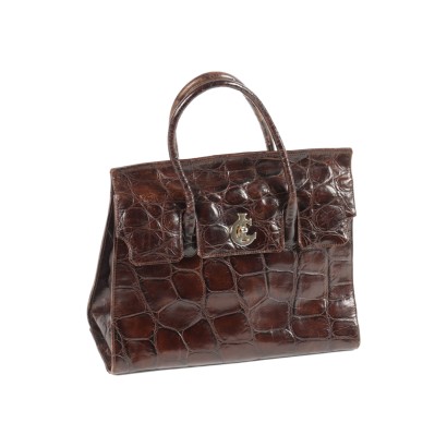Les Copains Handtasche Leder Italien 1990er