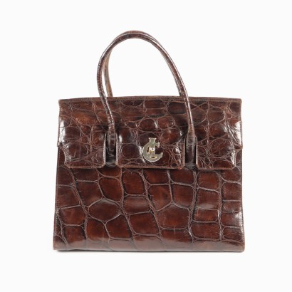Les Copains Handtasche Leder Italien 1990er