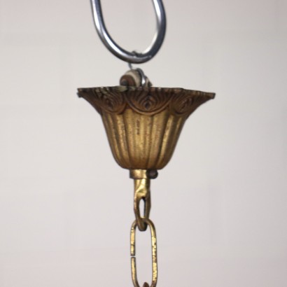 Chandelier Brass Glass Italy XX Century