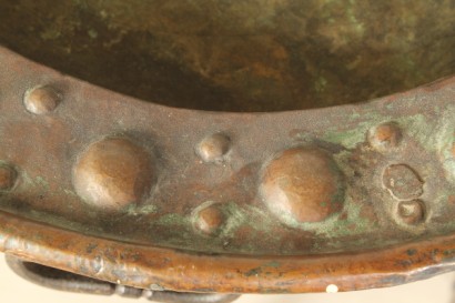 antigüedades, objetos de arte, trípode con lavabo de cobre, forja, siglo XV