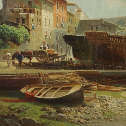 arte, arte italiana, pittura ottocento italiana,Giovanni Battista Ceruti,Veduta di riviera ligure,Giovanni Battista Ceruti,Giovanni Battista Ceruti,Giovanni Battista Ceruti,Giovanni Battista Ceruti,Giovanni Battista Ceruti