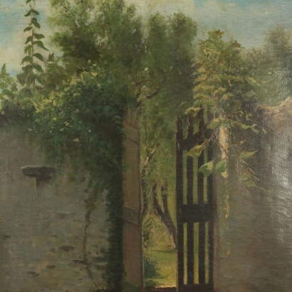arte, arte italiano, pintura italiana del siglo XIX, Escena de género con niña y pollos