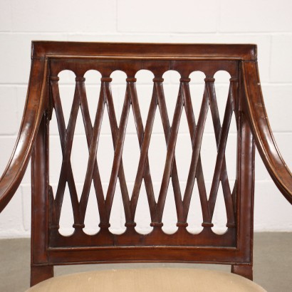 antiquariato, poltrona, antiquariato poltrone, poltrona antica, poltrona antica italiana, poltrona di antiquariato, poltrona neoclassica, poltrona del 800,Gruppo di Tre Poltrone Neoclassiche Vero