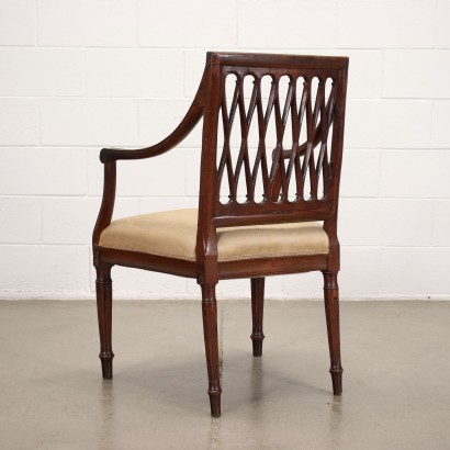 antiquariato, poltrona, antiquariato poltrone, poltrona antica, poltrona antica italiana, poltrona di antiquariato, poltrona neoclassica, poltrona del 800,Gruppo di Tre Poltrone Neoclassiche Vero