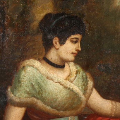 Ritratto di giovane donna con cane