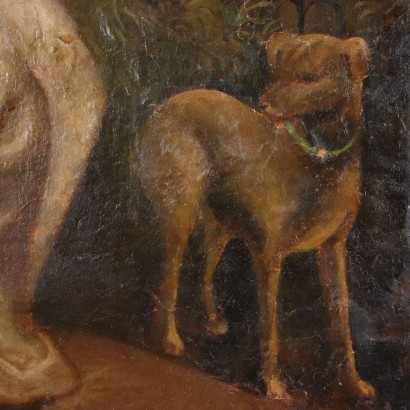 Ritratto di giovane donna con cane