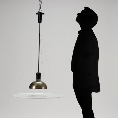 modernariato, modernariato di design, lampadario, lampadario modernariato, lampadario di modernariato, lampadario italiano, lampadario vintage, lampadario anni '60, lampadario design anni 60,Lampada Frisbi 850 di Achille Castiglion,Achille Castiglioni,Achille Castiglioni,Lampada 'Frisbi' 850 d,Achille Castiglioni,Achille Castiglioni,Achille Castiglioni,Achille Castiglioni