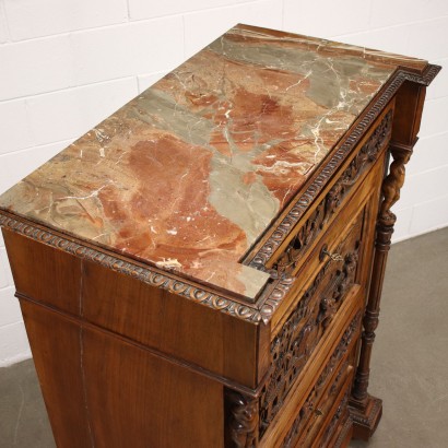 antigüedades, secreter, secreter antiguo, secreter antiguo, secreter italiano antiguo, secreter antiguo, secreter neoclásico, secreter del siglo XIX, secreter estilo neorrenacentista