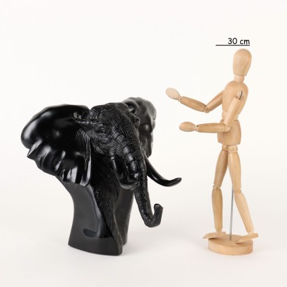 modernariato, modernariato di design, scultura, scultura modernariato, scultura di modernariato, scultura italiana, scultura vintage, scultura anni '60, scultura design anni 60,Elefante in Vetro