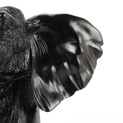 modernariato, modernariato di design, scultura, scultura modernariato, scultura di modernariato, scultura italiana, scultura vintage, scultura anni '60, scultura design anni 60,Elefante in Vetro