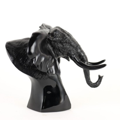 modernariato, modernariato di design, scultura, scultura modernariato, scultura di modernariato, scultura italiana, scultura vintage, scultura anni '60, scultura design anni 60,Elefante in Vetro