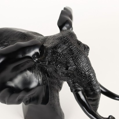 modernariato, modernariato di design, scultura, scultura modernariato, scultura di modernariato, scultura italiana, scultura vintage, scultura anni '60, scultura design anni 60,Elefante in Vetro