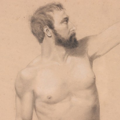 Kunst, italienische Kunst, italienische Malerei des 19. Jahrhunderts, männlicher Akt