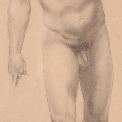 Kunst, italienische Kunst, italienische Malerei des 19. Jahrhunderts, männlicher Akt