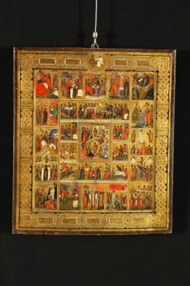 arte, los iconos, Rusia, siglo XIX, 16 partes icono