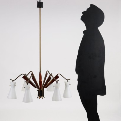 modernariato, modernariato di design, lampadario, lampadario modernariato, lampadario di modernariato, lampadario italiano, lampadario vintage, lampadario anni '60, lampadario design anni 60,Lampada Anni 50-60