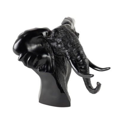 modernariato, modernariato di design, scultura, scultura modernariato, scultura di modernariato, scultura italiana, scultura vintage, scultura anni '60, scultura design anni 60,Elefante in Vetro