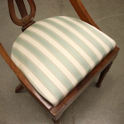 antiguo, silla, sillas antiguas, silla antigua, silla italiana antigua, silla antigua, silla neoclásica, silla del siglo XIX, Grupo de tres sillas imperio