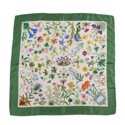 vintage firenze, vintage gucci, gucci accornero, foulard gucci,Foulard Vintage Gucci Floreale