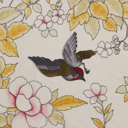Foulard Vintage Gucci Fiori e Uccellini