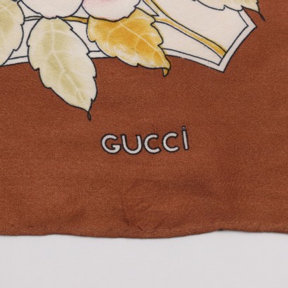 Foulard Vintage Gucci Fiori e Uccellini
