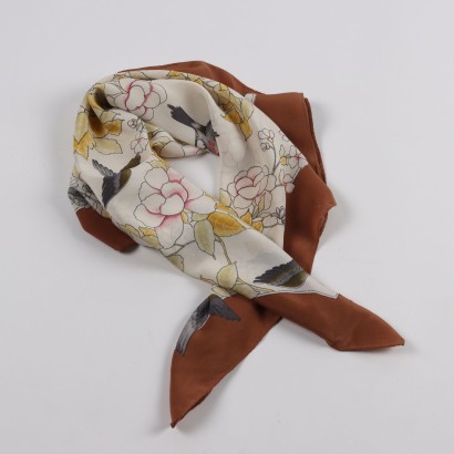 Foulard Vintage Gucci Fiori e Uccellini