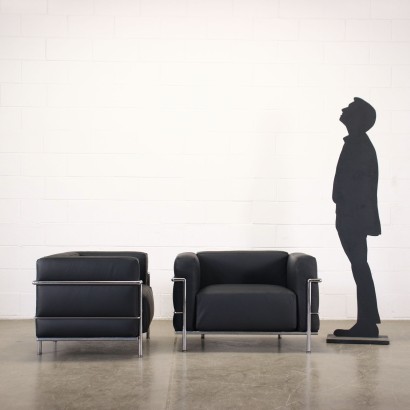 antigüedades modernas, antigüedades de diseño moderno, sillón, sillón de antigüedades modernas, sillón de antigüedades modernas, sillón italiano, sillón vintage, sillón de los años 60, sillón de diseño de los años 60, sillones 'LC3' LeCorbusi, Le Corbusier, Le Corbusier, Le Corbusier, sillones 'LC3' Le Corb, Le Corbusier, Le Corbusier, Le Corbusier, Le Corbusier, Le Corbusier, Le Corbusier, Le Corbusier