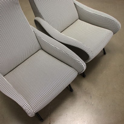 modernariato, modernariato di design, poltrona, poltrona modernariato, poltrona di modernariato, poltrona italiana, poltrona vintage, poltrona anni '60, poltrona design anni 60,Coppia di Poltrone Anni 50-60