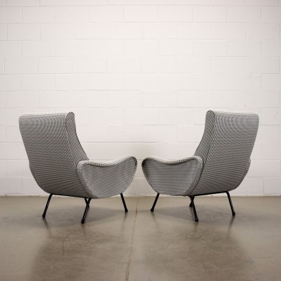 modernariato, modernariato di design, poltrona, poltrona modernariato, poltrona di modernariato, poltrona italiana, poltrona vintage, poltrona anni '60, poltrona design anni 60,Coppia di Poltrone Anni 50-60