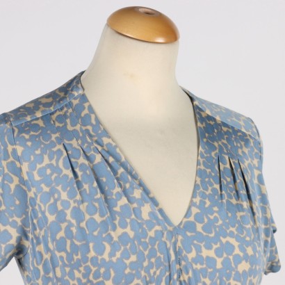 maliparmi, malìparmi, abito, vestito, abito maliparmi, vestito maliparmi, made in italy, secondhand, preloved,Abito Azzurro e Beige Malìparmi