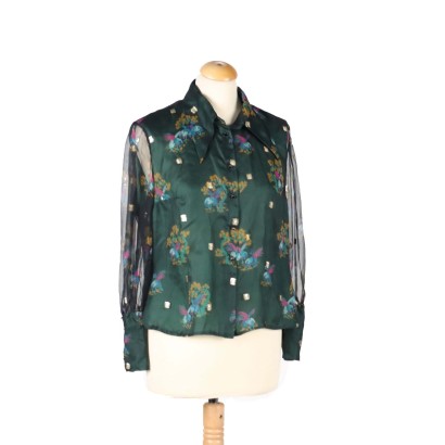 Camicia Vintage in Chiffon Verde