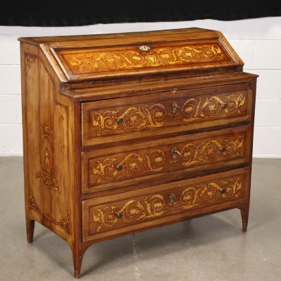 antiquariato, ribalta, antiquariato ribalte, ribalta antica, ribalta antica italiana, ribalta di antiquariato, ribalta neoclassica, ribalta del 800,Ribalta Intarsiata,Ribalta Intarsiata Famiglia Stramigioli