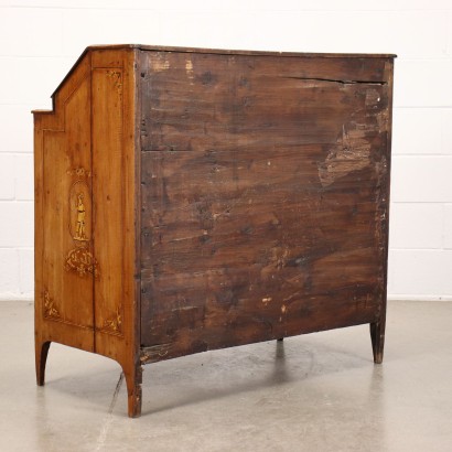 antiquariato, ribalta, antiquariato ribalte, ribalta antica, ribalta antica italiana, ribalta di antiquariato, ribalta neoclassica, ribalta del 800,Ribalta Intarsiata,Ribalta Intarsiata Famiglia Stramigioli