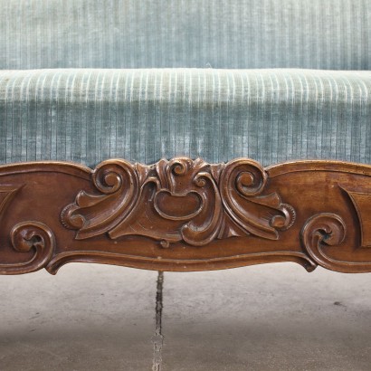 Umbertinisches Sofa Nussbaum Italien XIX Jhd