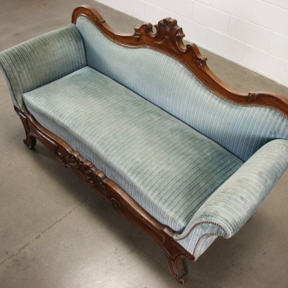 Umbertinisches Sofa Nussbaum Italien XIX Jhd