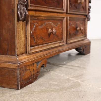 antiquariato, cassettone, antiquariato cassettone, cassettone antico, cassettone antico italiano, cassettone di antiquariato, cassettone neoclassica, cassettone del 800, comò, antiquariato comò, comò antico, comò antico italiano, comò di antiquariato, comò neoclassica, comò del 800,Canterano Lombardo Barocco in Noce